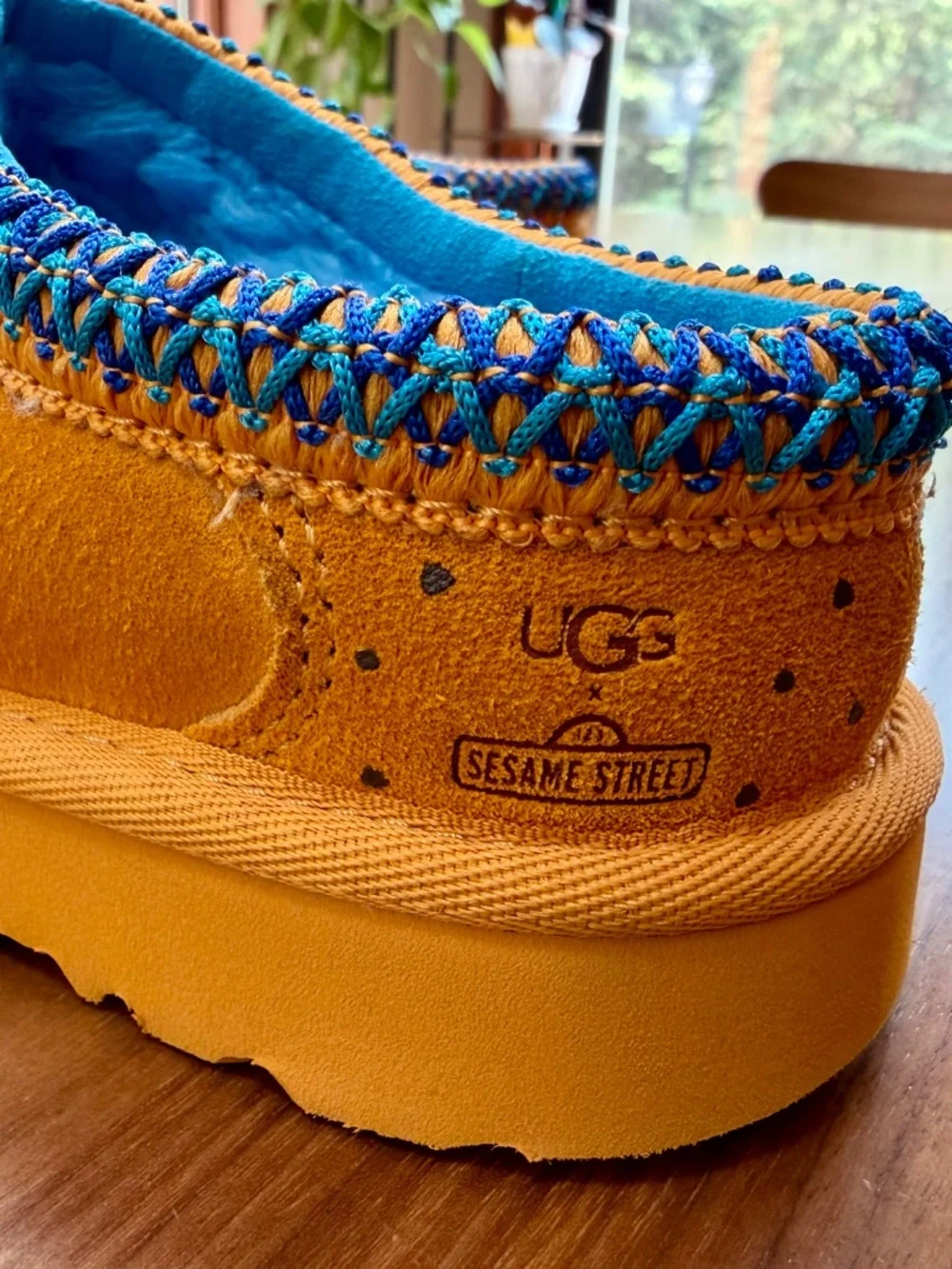 🔥 RARE UGG x Sesame Street Cookie Monster Tasman II Slippers Kids Size 13